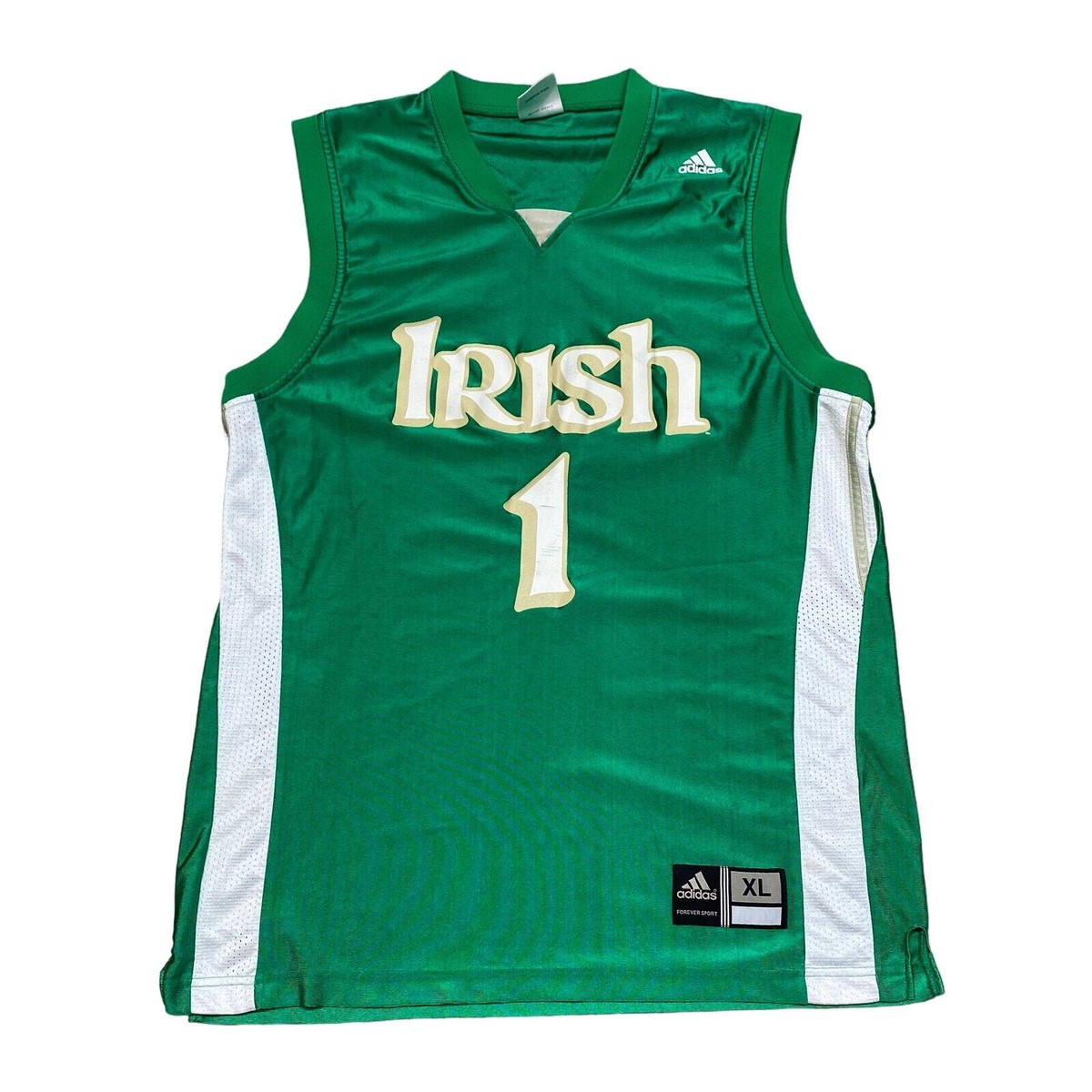 Vintage Adidas Notre Dame Fighting Irish #1 Basketball Jersey