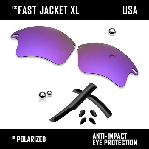 Anti Scratch Replacement Lenses & Rubber Kits for-Oakley Fast Jacket XL OO9156 - Picture 10 of 20