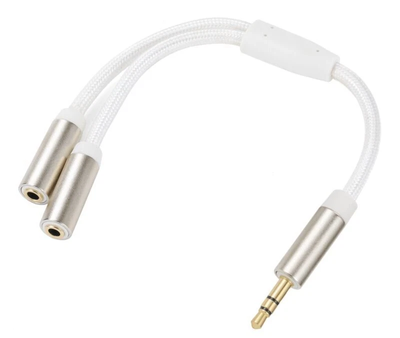 3.5mm Male to Dual 3.5mm Female Headset Y Splitter Audio Extension Cable - Image 3 of 4