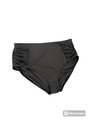 La Blanca Island Goddess Side Shirred High Waist Swim Bottom