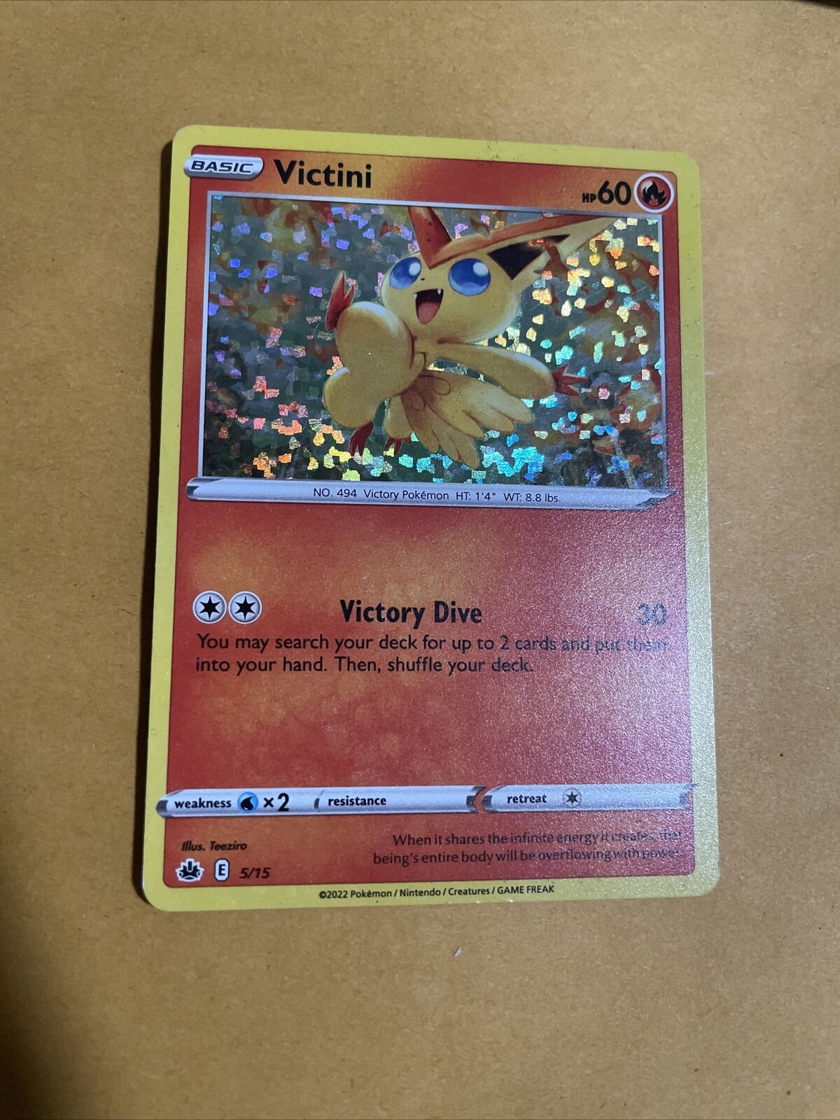 Victini 5/15 2022 Mcdonald's Promo Holo Rare Pokemon Card Pokémon TCG