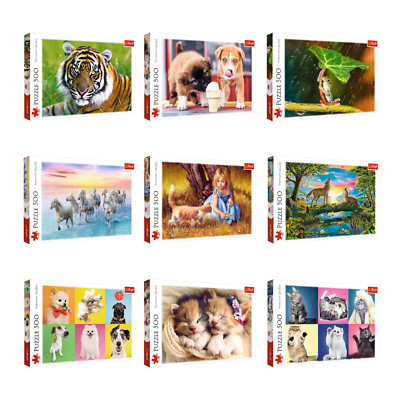 Trefl 500 Teile großes Kinder Puzzle Spiele niedliche Tiere Haustiere Kunst Natur NEU