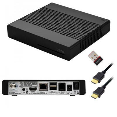 VU+ Plus Zero 1x DVB-S2 Tuner Linux FullHD Sat Receiver Schwarz mit WLAN Stick