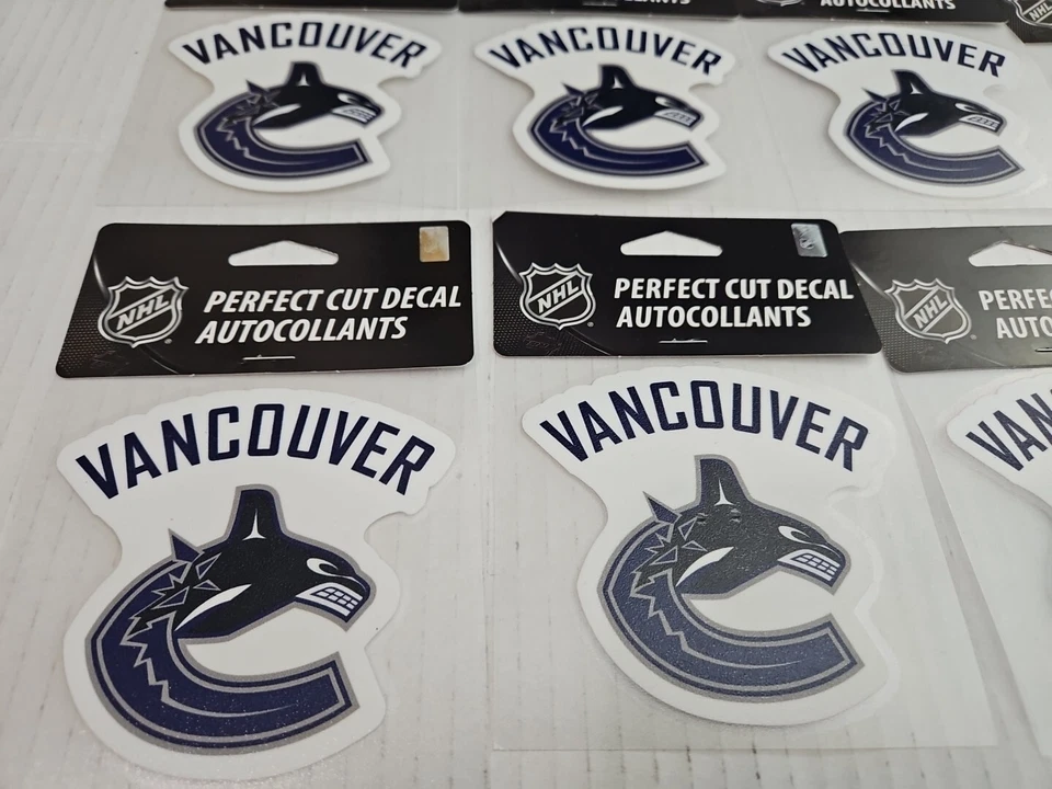 Lote 15 calcomanías adhesivas Vancouver Canucks NHL hockey - licencia oficial - Wincraft Foto 2 de 4