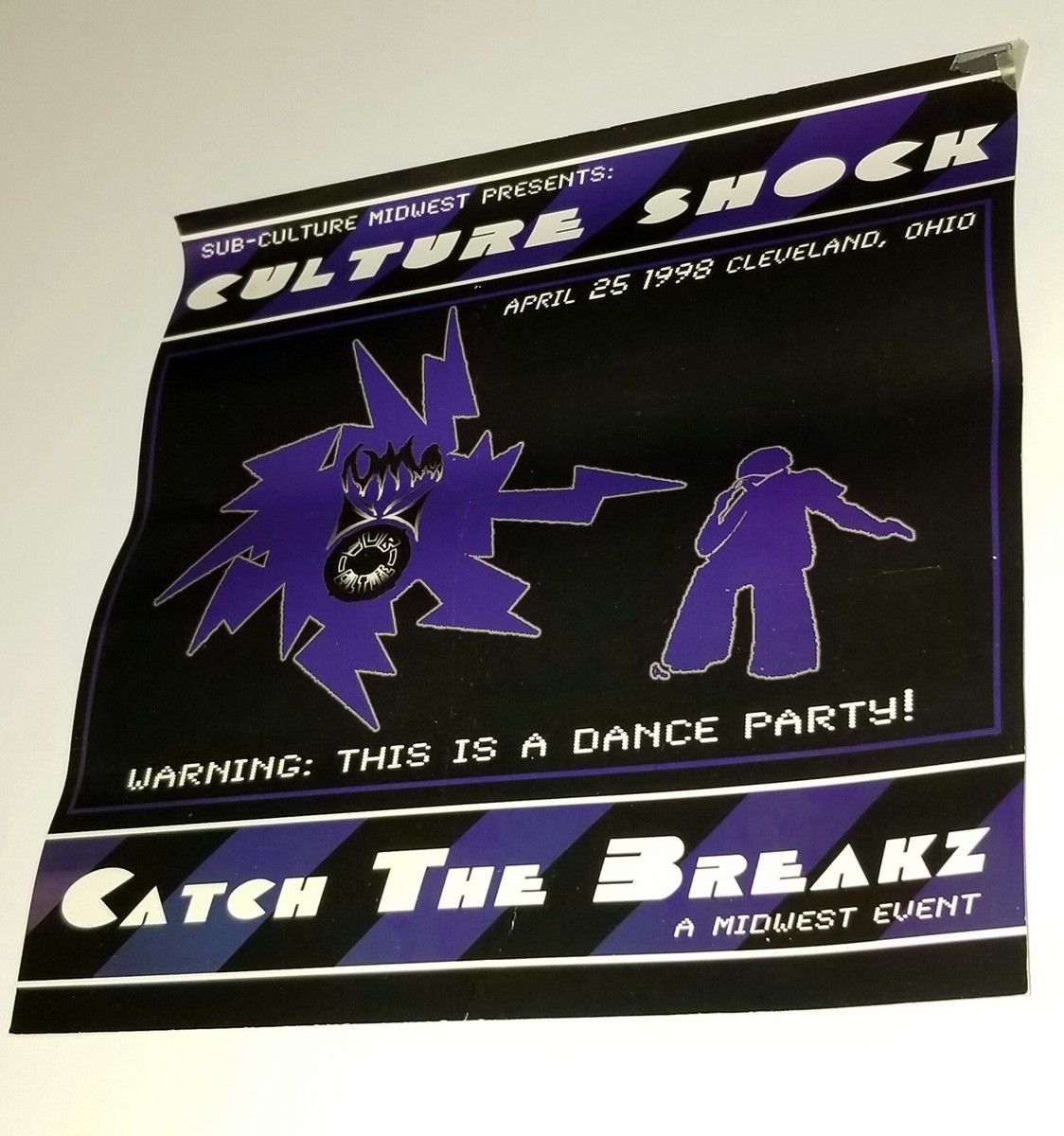 CULTURE SHOCK 98 RAVE POSTER CLEVELAND OH DJ ERIC DAVENPORT EDM