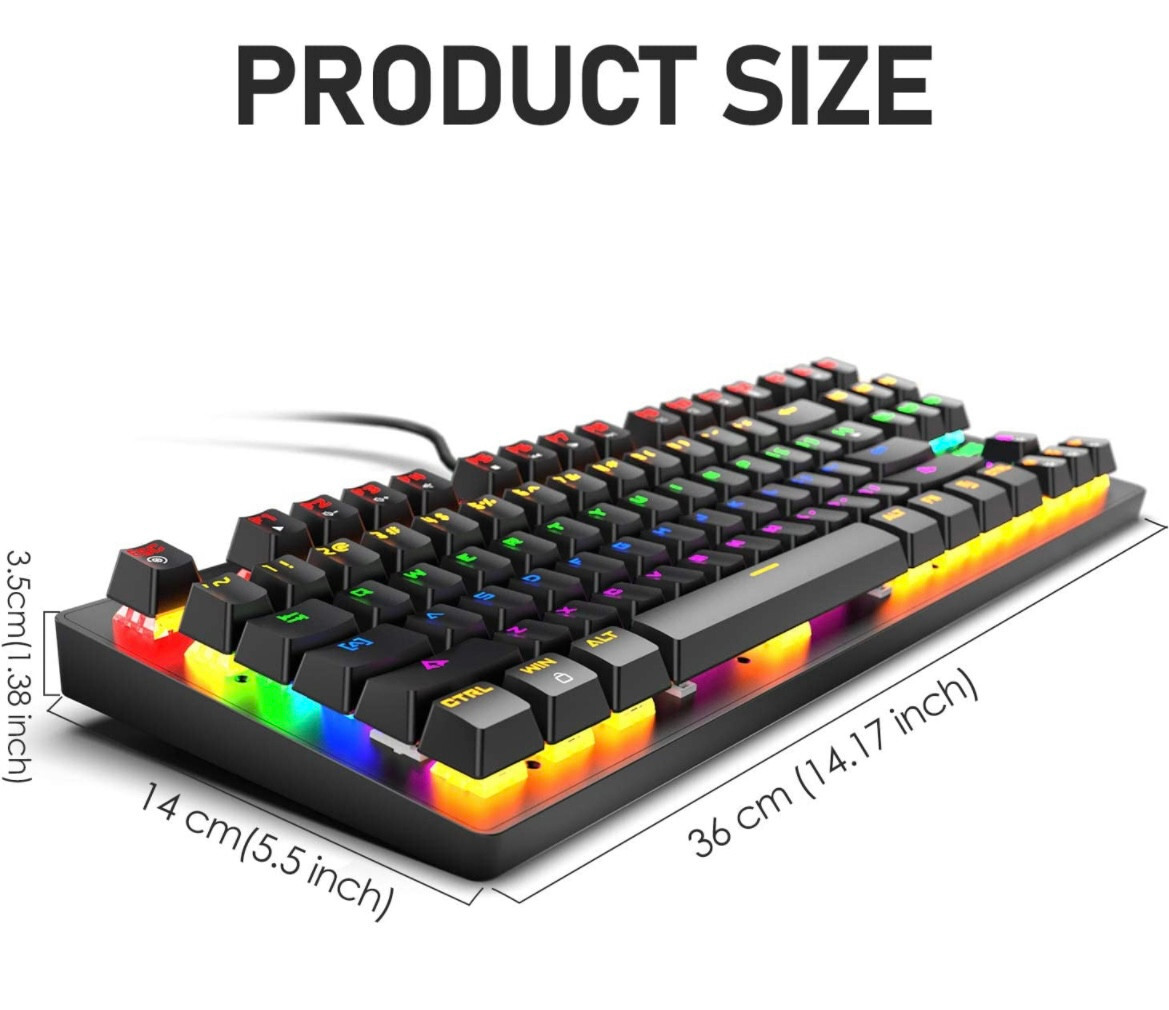3 IN 1 Rainbow LED Waterproof Gaming Keyboard Set For PC/ PS4/PS3/Xbox One