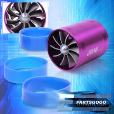 2.5 Air Intake Turbo Turbine Turbonator Eco Fuelgas Saver Fan Speed Purple