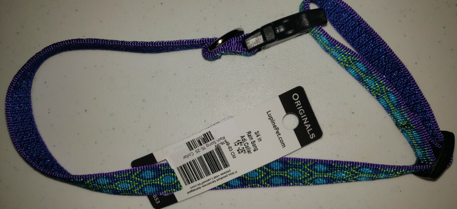 Lupine Pet Adjustable Dog Collar Large 15"25", El Paso, Muddy Paws