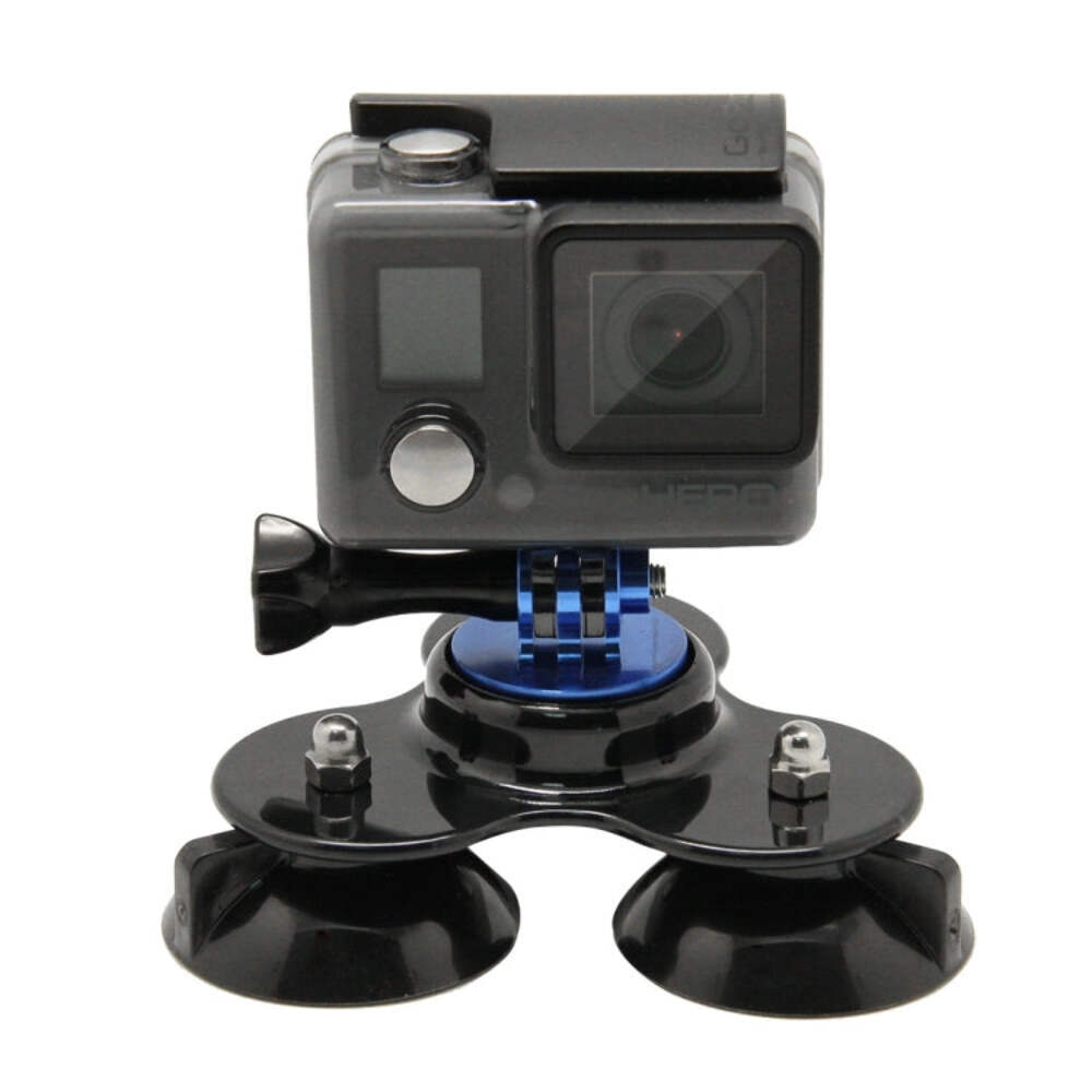 Triangle Direction Suction Cup Mount with Tripod Mount + Handle Screw for GoPro,