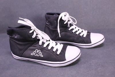 Kappa Sneaker Damen HIgh-Top  Sportschuhe Gr. 37 schwarz weiß Kunstleder SB2410