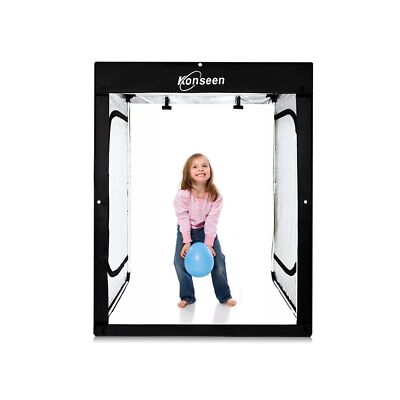 Professional Large Photo Light Box Photography Studio 47''x32''x63'' LED Dimmabl...