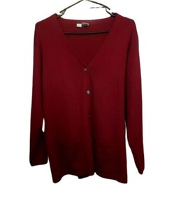 deep red cardigan