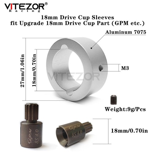 4Pcs Drive Cup Sleeves Alu 7075 Silver For Traxxas 1/5 XRT 8S Race Truck Rc Part - Picture 5 of 25