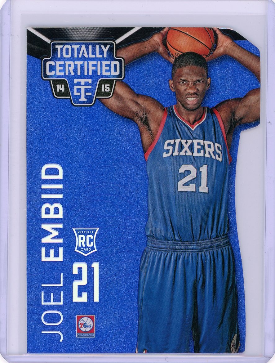 2014-15 Panini Totally Certified Blue Die-Cut Rookie #143 Joel Embiid #47/74