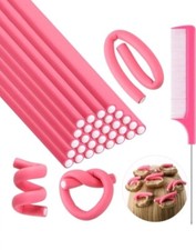 10 Pieces Flexible Curling Rods Twist Foam Hair Rollers Soft Foam No Heat HairA1