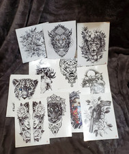 Temporary Body Art Arm Tattoo Sticker Men/Women Waterproof 5"x7" 10pcs