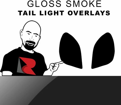 Rtint Tail Light Tint Overlay for Hyundai Tiburon 2000-2001 - Gloss Smoke