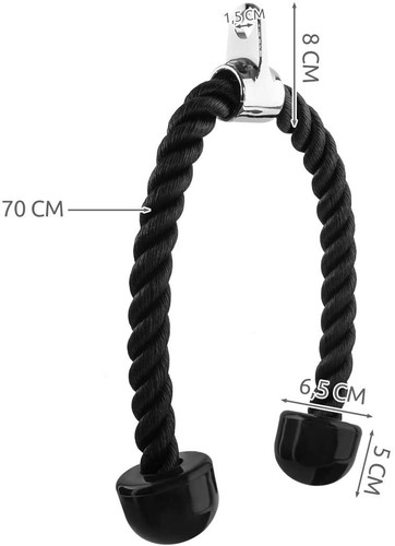Corda Nylon per Trazioni Tricipiti Bicipiti Fune Allenamento Cavo Palestra Pesi - Foto 11 di 12