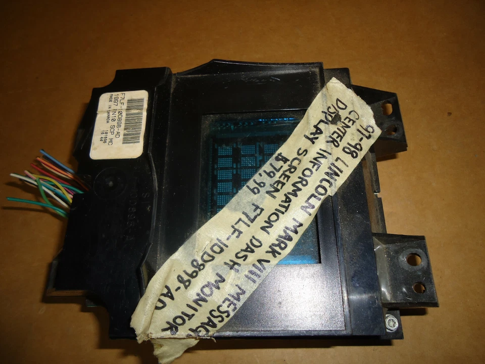 1997 LINCOLN MARK VIII CENTER DASH INFORMATION DISPLAY MONITOR F7LF-10D898-AD - Image 4 of 4