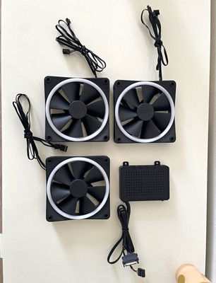 NZXT F120 RGB   3x 120mm PWM RGB Lüfter + NZXT RGB Fan Controller Hub