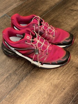 Salomon Wings Pro 2 Women's Size 8.5 US Trail Running Shoes Low Top Black Pink