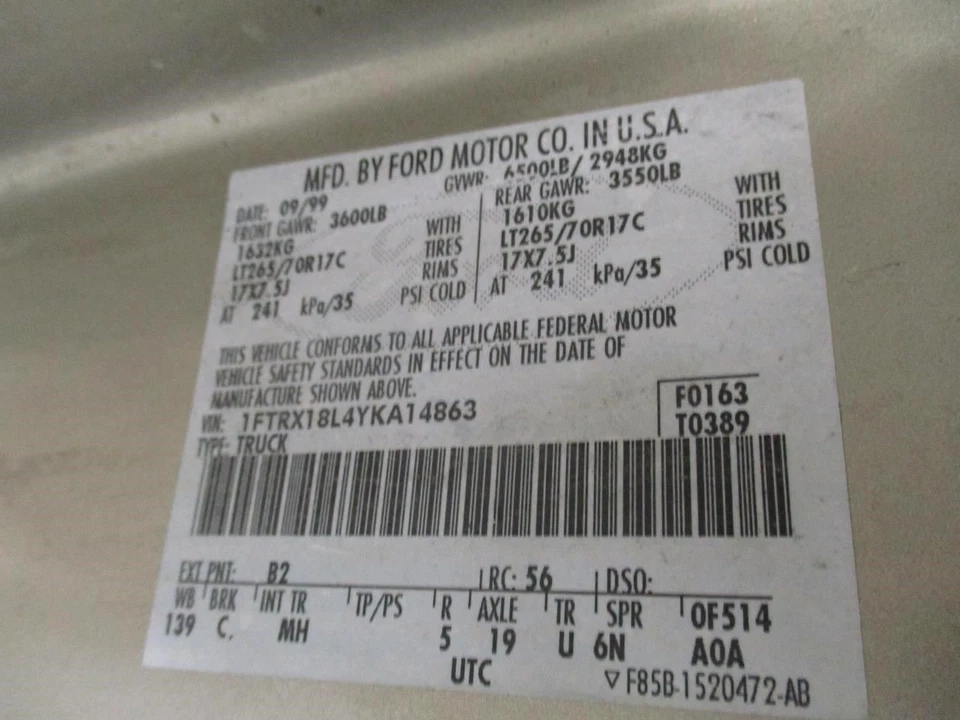 Driver Door Handle Exterior Heritage Door Fits 97-04 FORD F150 PICKUP 1699512 Foto 4 de 4