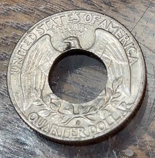 1963-D 'Holey" Washington Quarter Choice AU CHRC