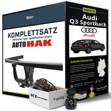 Für AUDI Q3 Sportback Typ F3N Anhängerkupplung starr +eSatz 7pol 19 - jetzt NEU