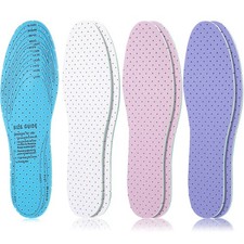3 Pairs Breathable Shoe Insoles Inserts Soft Cushioning Double-Layer Latex Fo...