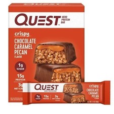 Quest Nutrition Crispy Chocolate Caramel Pecan Hero Protein Bar, 15g Protein,...
