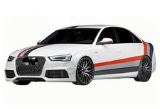 Tricolor Racing Stripe Sticker For Audi A6 Hood Roof Rear Side Graphics Decals