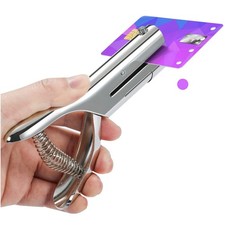 Silver Hole Punch 5/16 Inch 8mm Single Heavy Duty Paper Card Portable Handheld