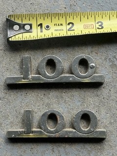 Vintage OEM GMC 100 Hood Side Fender Emblems Pair 1947 1953 Truck Advance Design