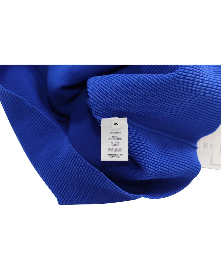 Preloved Helmut Lang Vintage Ribbed Knit ZipUp Top Women Blue T-Shirts Foto 3 de 4