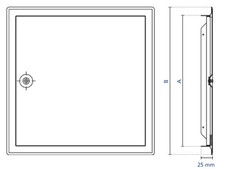 Revisionsklappe, Revisionstür Softline 60x60 cm weiß