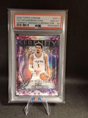 2025 Topps Chrome Victor Wembanyama SY-1 Magenta Refractor 29/399 PSA 10