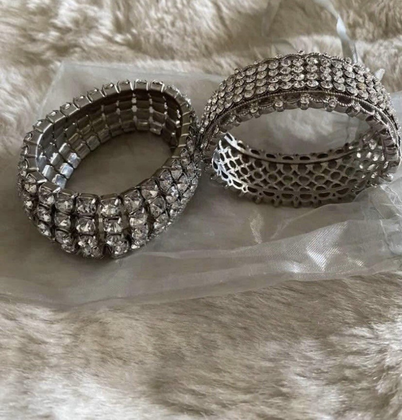 Two Beautiful Rhinestone Bracelets - image 7
