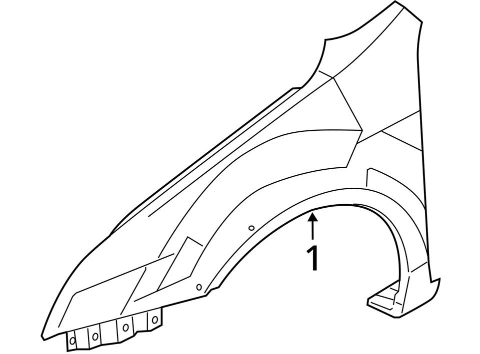 Guardabarros de pasajero Lincoln MKZ 2010-2012 QD099 Foto 4 de 4