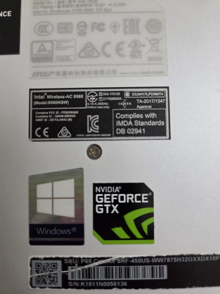 MSI P65 Creator Edition 15.6in GTX1070 32gb Ram 512gb NVMe i7-8750h - Image 2 of 4