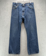 Vintage Levis 517 Jeans Mens 36x32 Blue Dark Wash Denim Boot Cut Classic Faded