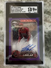 Jordan Lawlar 2024 Topps Chrome #RA-JLA Purple Speckle Auto /299 SGC 10/9.5