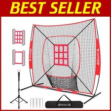Portable Baseball  Softball Practice Net with Strike Zone