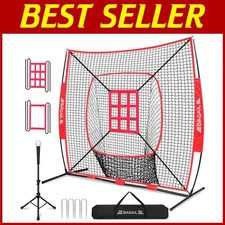 Portable Baseball & Softball Practice Net with Strike Zone
