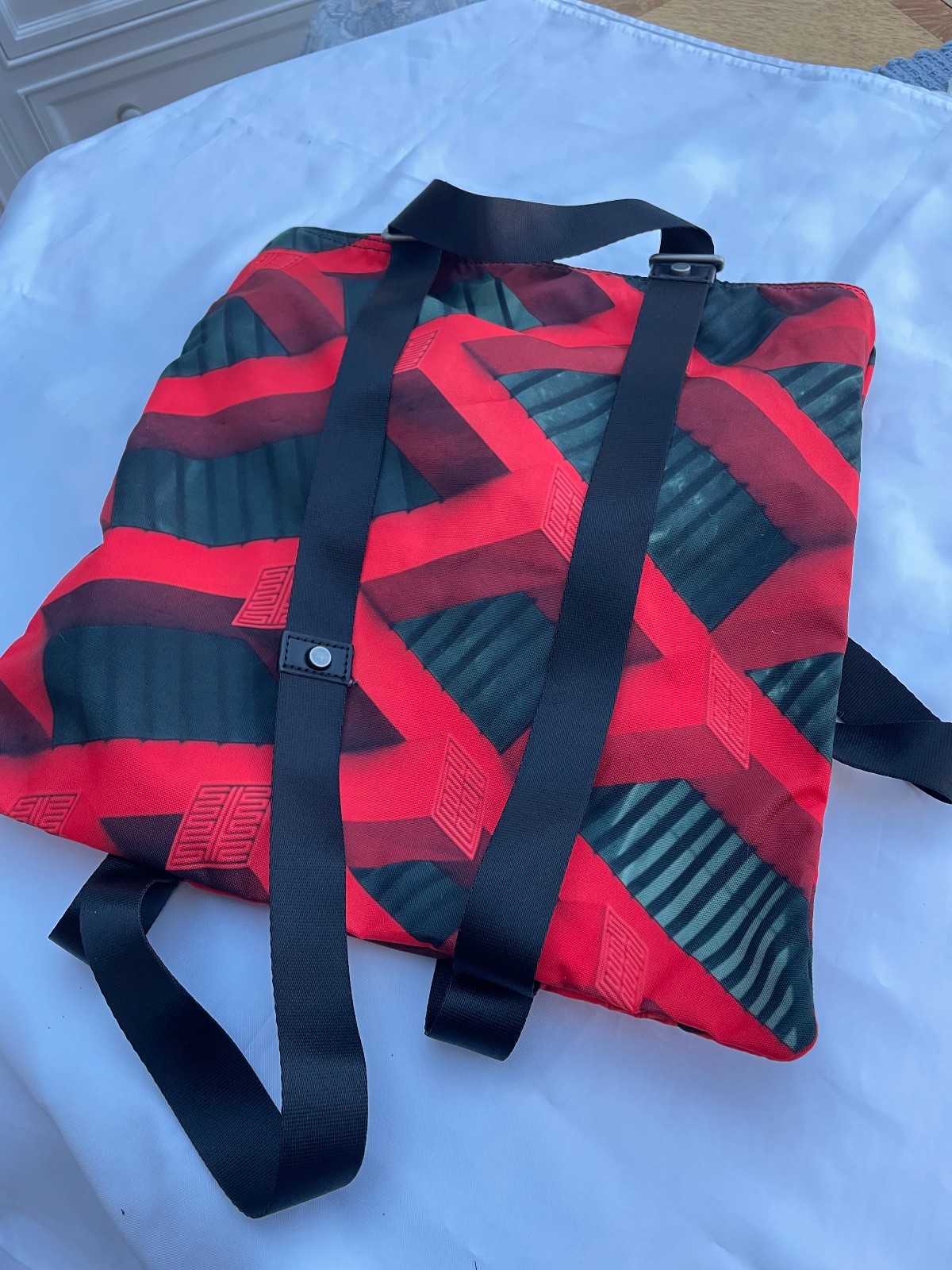 Kipling Livelight Red Patterned Back Pack Shoulde… - image 9