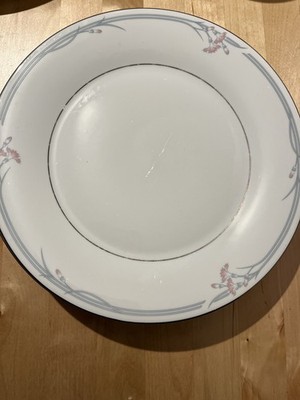 6 Royal Doulton Fine Bone China Nelke Speiseteller Made in England - 1982.