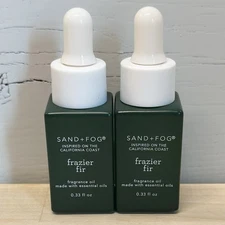 2x Sand + Fog Frazier Fir Diffuser Home Fragrance Oil Set 10mL Holiday Gift NWOB