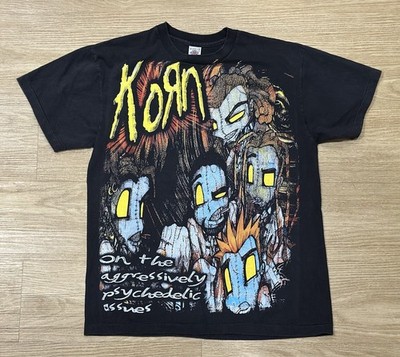 KORN vintage 1999 AGRESSIVELY PSYCHOTIC ISSUES t shirt L | eBay