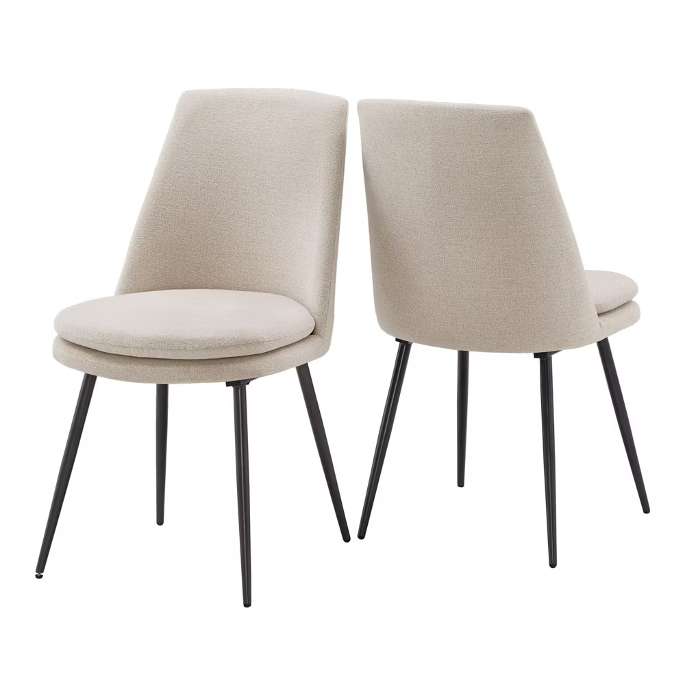 Jolana Upholstered Dining Chairs Set of 2 - GreyBeige - iNSPIREQ 36090₽