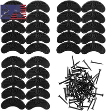 Heel Plates 30 PCS Rubber Shoes Heel Taps Tips Repair Pad Replacement for Boots 