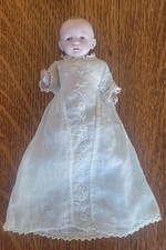 Antique 5" Bisque Jointed Doll From Germany.  Beautiful Gown. Wonderful!